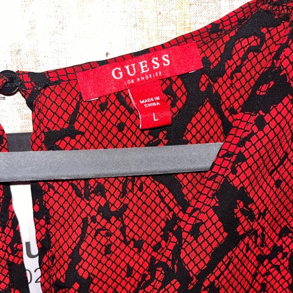 Snake print low V long sleeve blouse - Picture 2 of 3